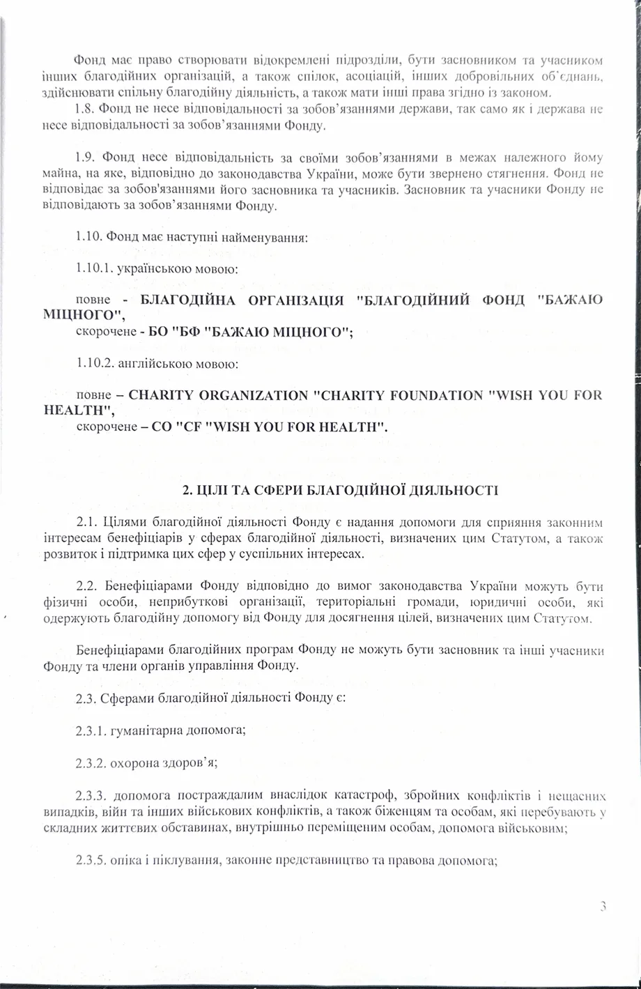 Статут організації — сторінка 3